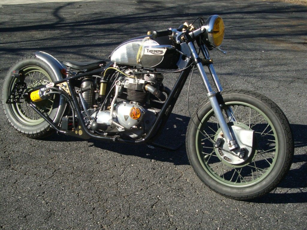 1971 Triumph Bonneville bobber custom chopper cafe motorcycle