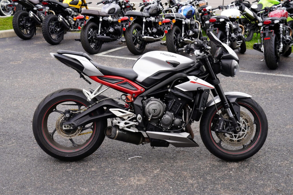 2018 Triumph Street Triple R LRH, Matt Aluminium Silver with 12500 Miles