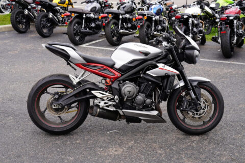 2018 Triumph Street Triple R LRH, Matt Aluminium Silver with 12500 Miles for sale