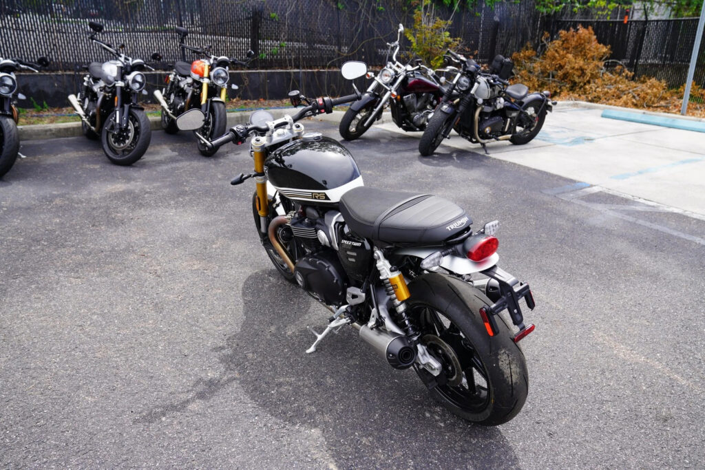 2025 Triumph Speed Twin 1200, Carnival Red / Sapphire Black with 447 Miles