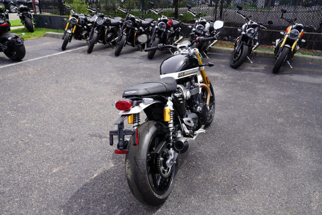 2025 Triumph Speed Twin 1200, Carnival Red / Sapphire Black with 447 Miles