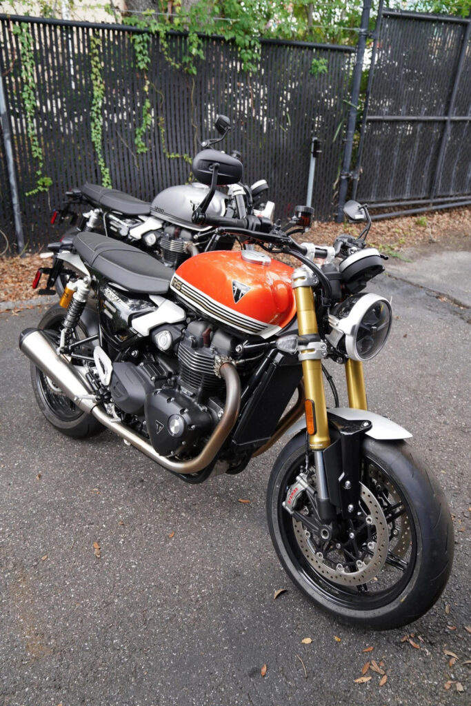 2025 Triumph Speed Twin 1200 RS, Baja Orange / Sapphire Black with 671 Miles