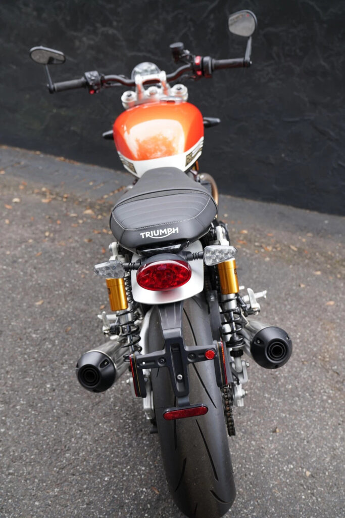 2025 Triumph Speed Twin 1200 RS, Baja Orange / Sapphire Black with 671 Miles