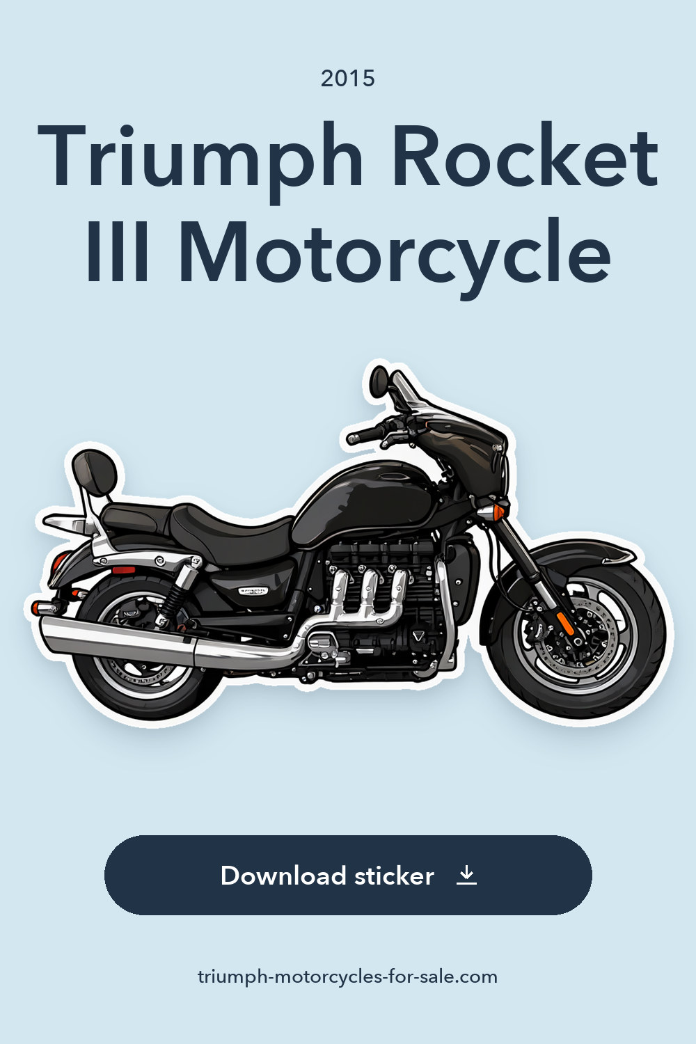 2015 Triumph Rocket III Motorcycle sticker preview
