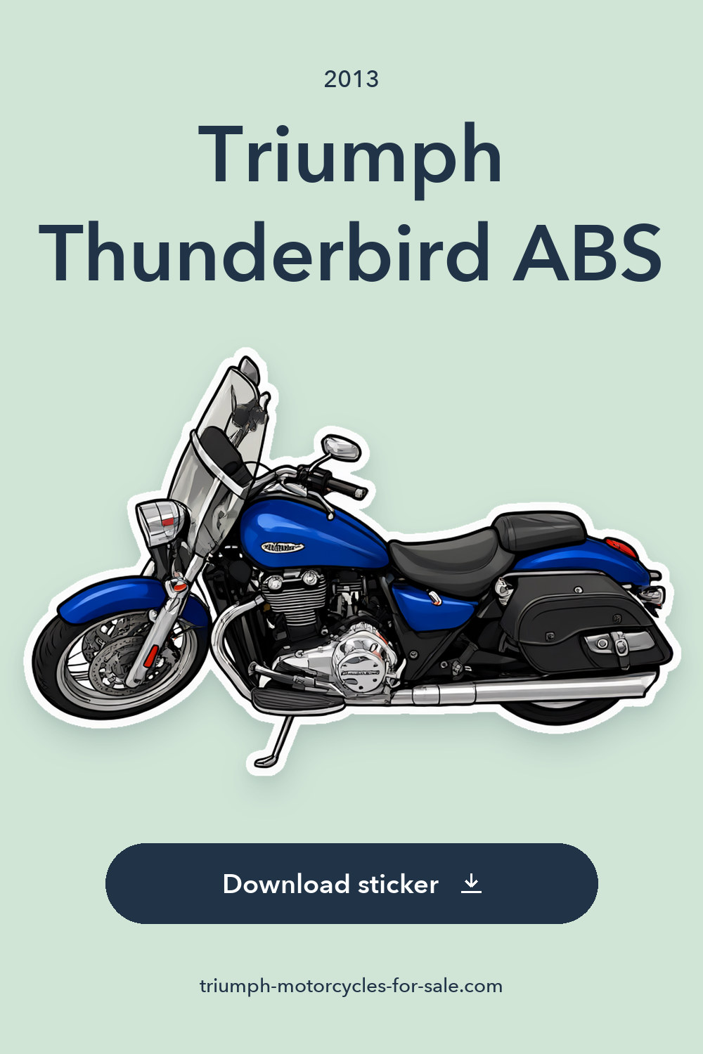 2013 Triumph Thunderbird ABS sticker preview