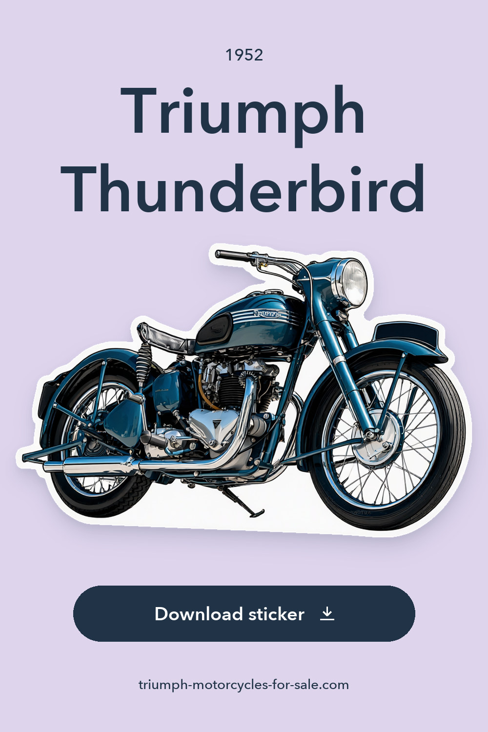 1952 Triumph Thunderbird sticker preview
